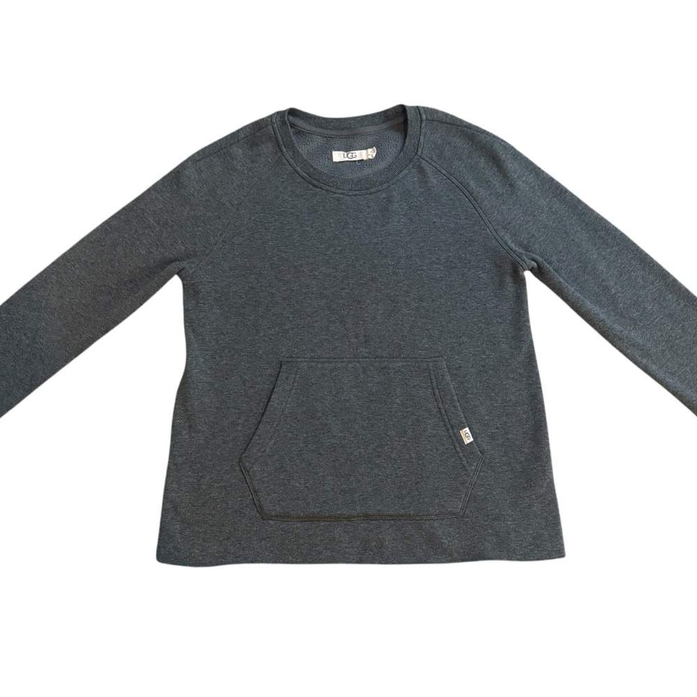 Ugg Gray Pullover Hallidie Super Soft Loungewear Sweater with Pocket Front XS - Picture 2 of 13